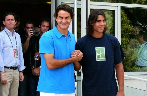  Roger FEDERER & Rafaël NADAL - Roland Garros 2005 / © Charles DUTOT